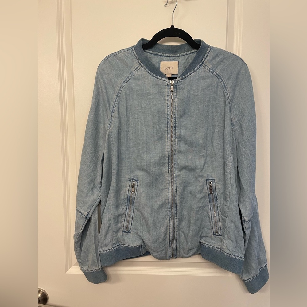 Loft Denim Bomber Jacket